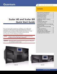 Scalar i40 and Scalar i80 Quick Start Guide - SANDirect.com