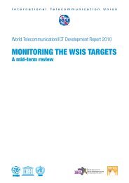 Monitoring the WSIS targets