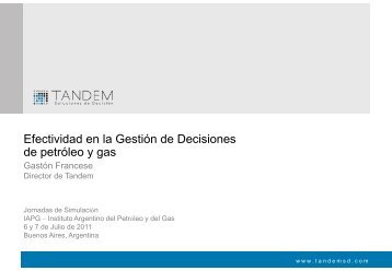 Efectividad en la Gestión de Decisiones de Petróleo y Gas - Instituto ...