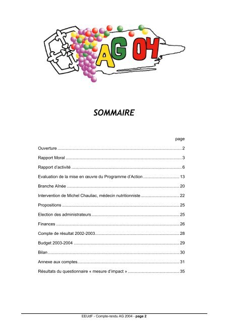 Compte-rendu de l'AG de 2004