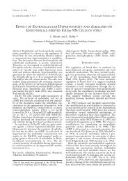 EFFECT OF EXTRACELLULAR HYPERTONICITY AND ALKALOSIS ...