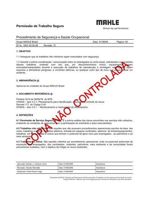 Permissão de Trabalho Seguro.pdf - mahle.com