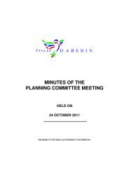 minutes of the planning committee meeting held on ... - City of Darebin