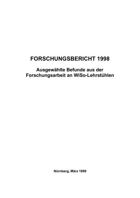 forschungsbericht 1998 - Friedrich-Alexander-Universität Erlangen ...