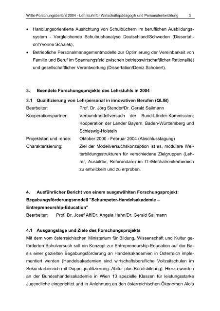 FORSCHUNGSBERICHT 2004 - am Fachbereich ...