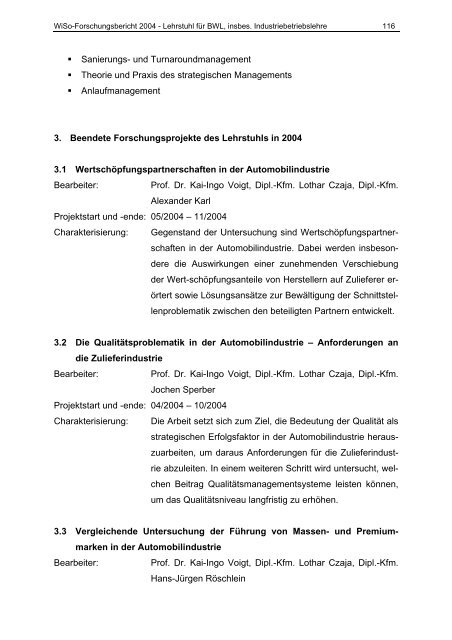 FORSCHUNGSBERICHT 2004 - am Fachbereich ...