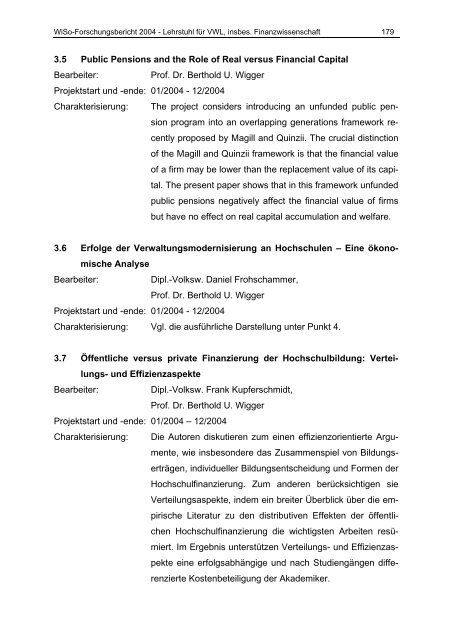 FORSCHUNGSBERICHT 2004 - am Fachbereich ...