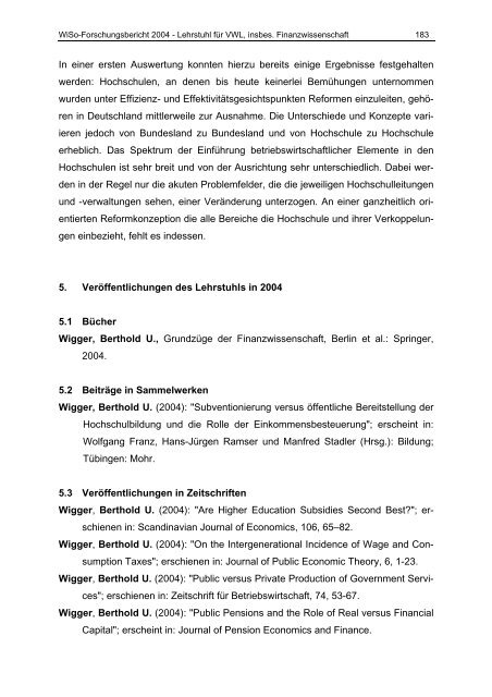 FORSCHUNGSBERICHT 2004 - am Fachbereich ...