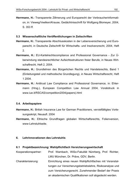 FORSCHUNGSBERICHT 2004 - am Fachbereich ...