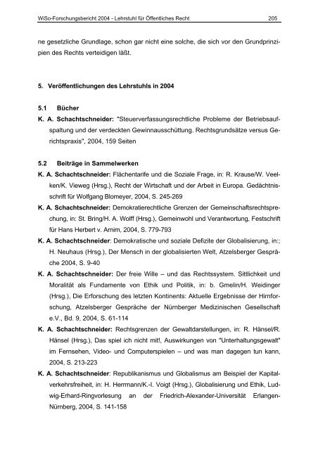 FORSCHUNGSBERICHT 2004 - am Fachbereich ...