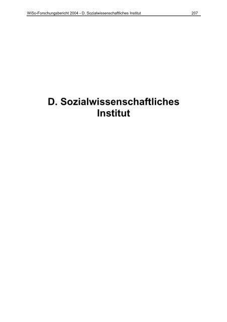 FORSCHUNGSBERICHT 2004 - am Fachbereich ...