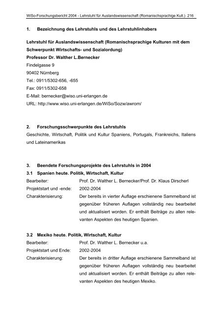 FORSCHUNGSBERICHT 2004 - am Fachbereich ...