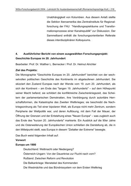 FORSCHUNGSBERICHT 2004 - am Fachbereich ...