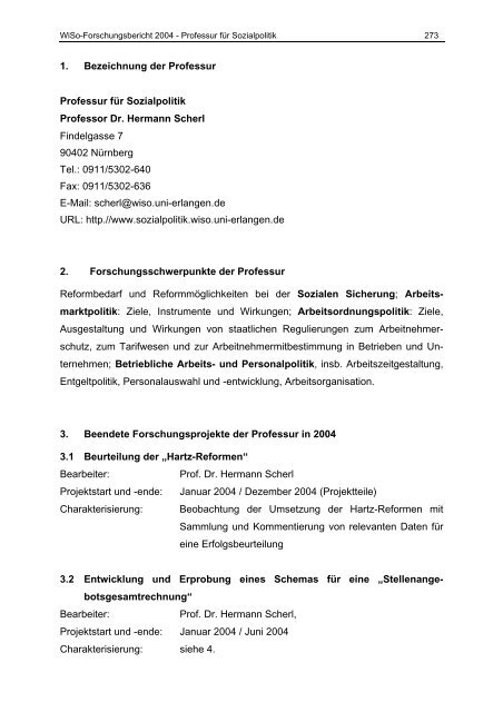 FORSCHUNGSBERICHT 2004 - am Fachbereich ...