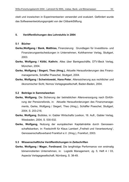 FORSCHUNGSBERICHT 2004 - am Fachbereich ...