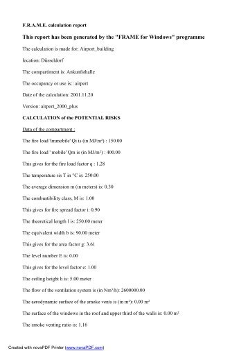 pdf-file - FRAME Fire Risk Assessment Method for Engineering