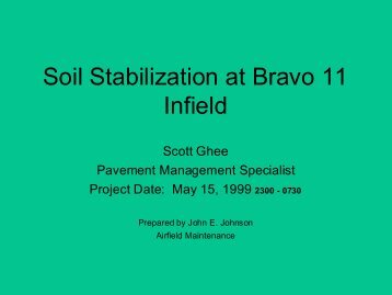 Soil Stabilization at Bravo 11 Infield