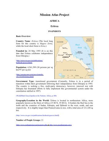 Mission Atlas Project - WorldMap