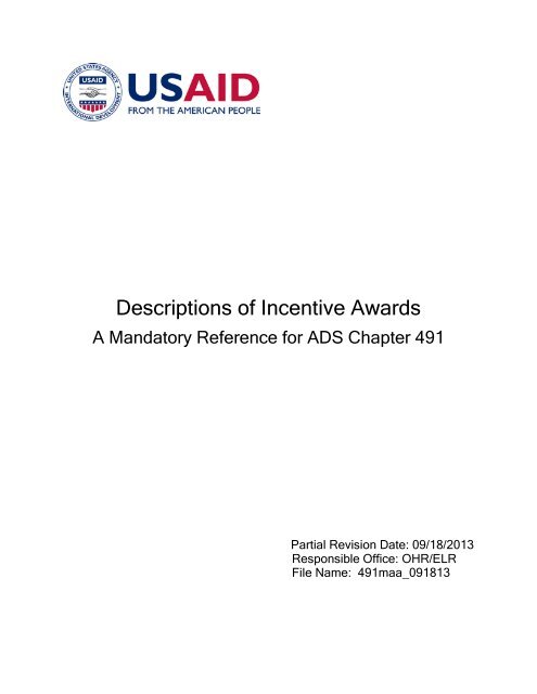 ADMINISTRATOR'S DISTINGUISHED CAREER SERVICE ... - usaid