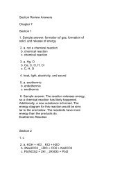 Section Review Answers Chapter 7 Section 1 1. Sample answer ...