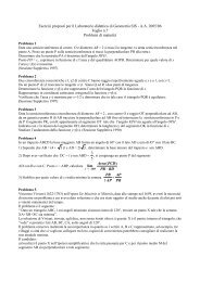 Esercizi proposti per il Laboratorio didattico di ... - Matematica