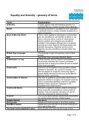 Equality and diversity â glossary of terms - East Sussex County ...