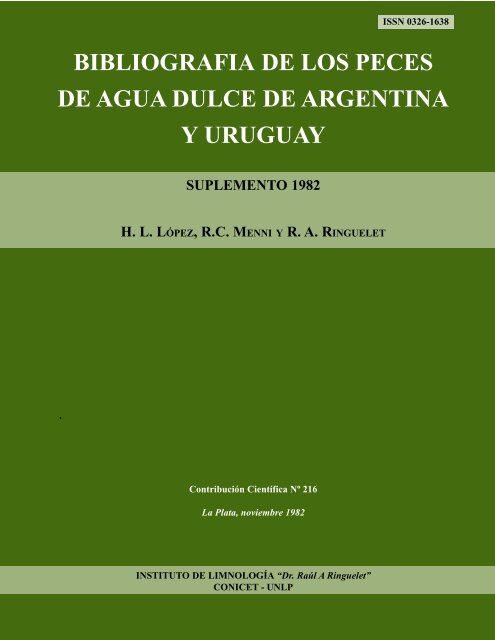 Descargar Volumen En Formato Pdf 58 Kb Instituto De Limnologaa