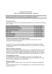 Premieoverzicht 2007 VGZ Aanvullende verzekeringen ... - WOS
