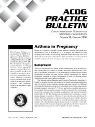 ACOG Practice Bulletin No. 90: Asthma in Pregnancy