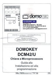 manuale serratura DCM42U e note per DCM40U