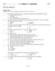 ExamView - waves15.tst