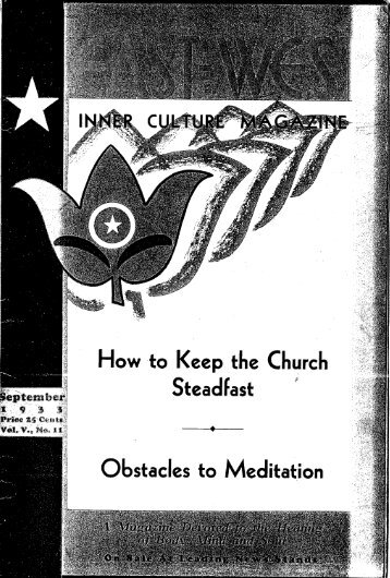 East-West September 1933 - Living Truth