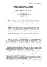 Etude ExpÃ©rimentale de la CinÃ©tique de - CDER