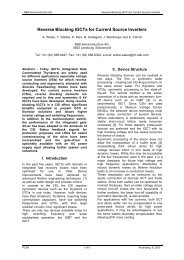 Reverse Blocking IGCTs for Current Source Inverters