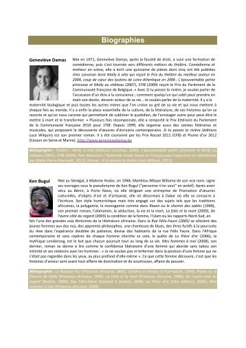 Biographies - Organisation internationale de la Francophonie