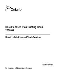 Estimates Briefing Book - Ministry of Children and Youth Services ...