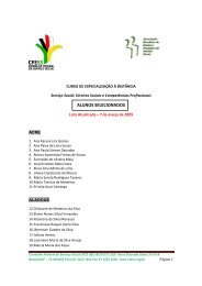 lista definitiva dos candidatos aprovados para o Curso de ... - CFESS