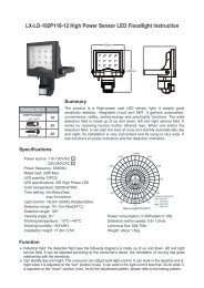 LX-LD-102P118-12 High Power Sensor LED Floodlight Instruction