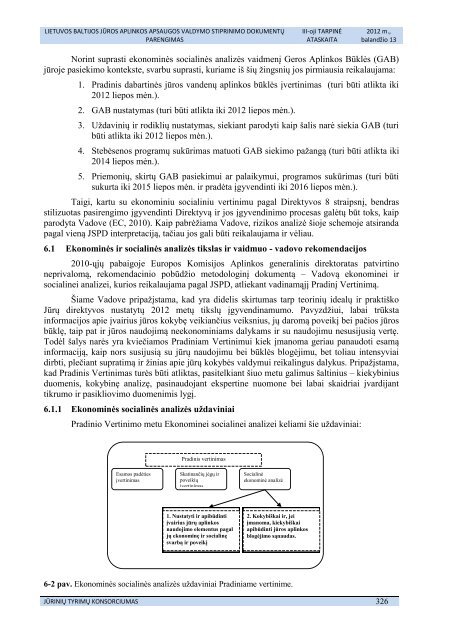 Ataskaita apie atliktą Lietuvos Baltijos jūros rajono aplinkos būklės ir ...