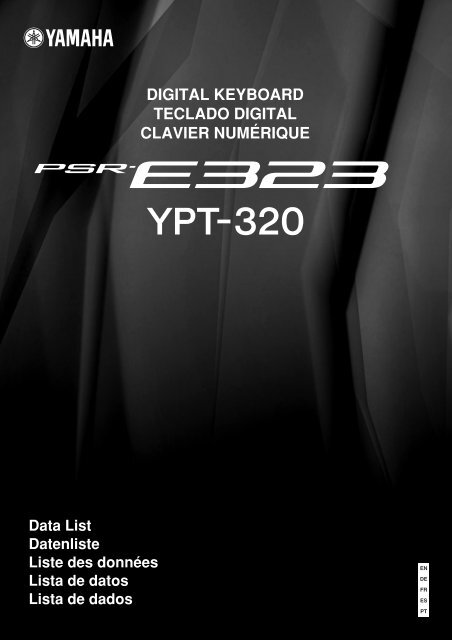 PSR-E323/YPT-320 Data List