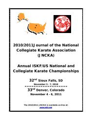 NCKA Journal, 2010 - 2011 - ISKF.com