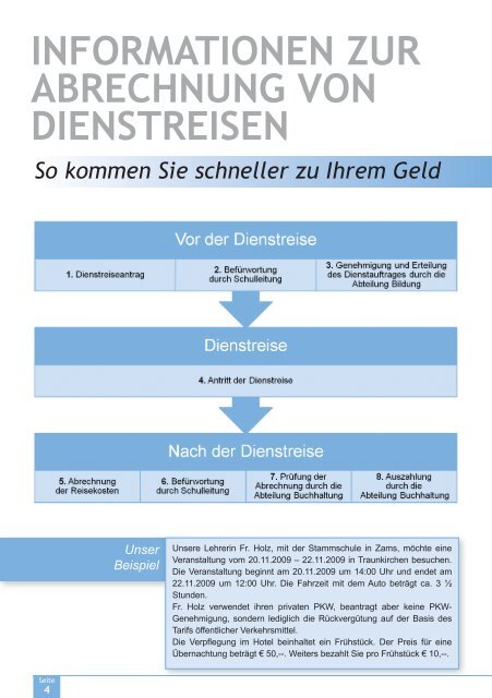 INFORMATIONEN ZUR ABRECHNUNG VON DIENSTREISEN - pv ...