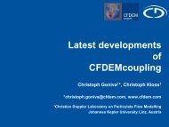 Latest developments of the Open Source CFDEM project