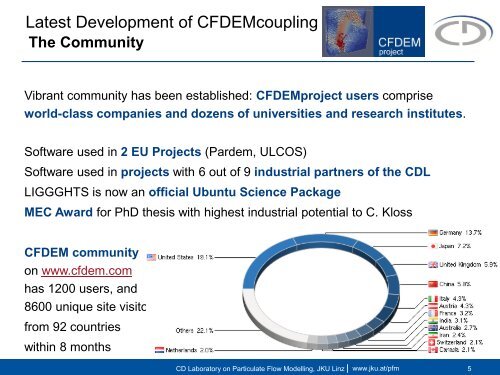 Latest developments of the Open Source CFDEM project