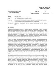 Commission Briefing Memo: July 9, 2013 - Port of Seattle