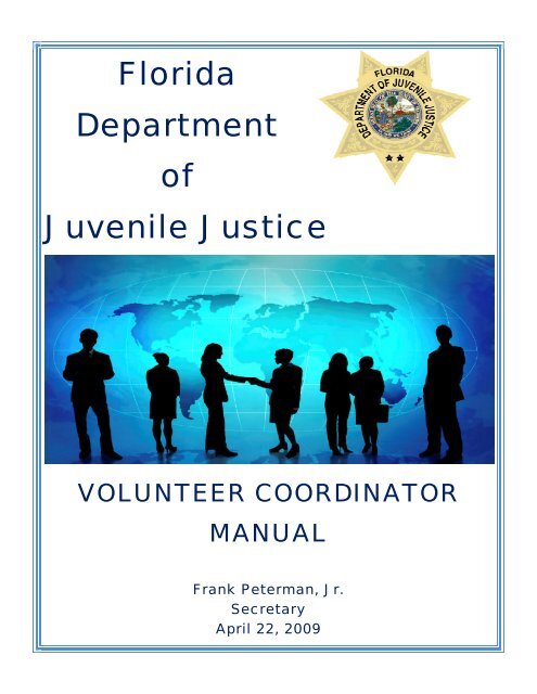 Volunteer Coordinator Manual - Florida Department of Juvenile Justice