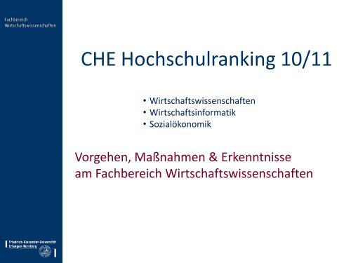 Bericht (PDF) - am Fachbereich Wirtschaftswissenschaften