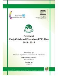Provincial ECE Plan - UNESCO Islamabad