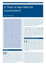 Is There A New Role For Government? - Civil Service College