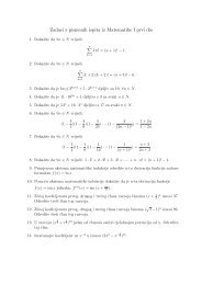 Zadaci s pismenih ispita iz Matematike I prvi dio
